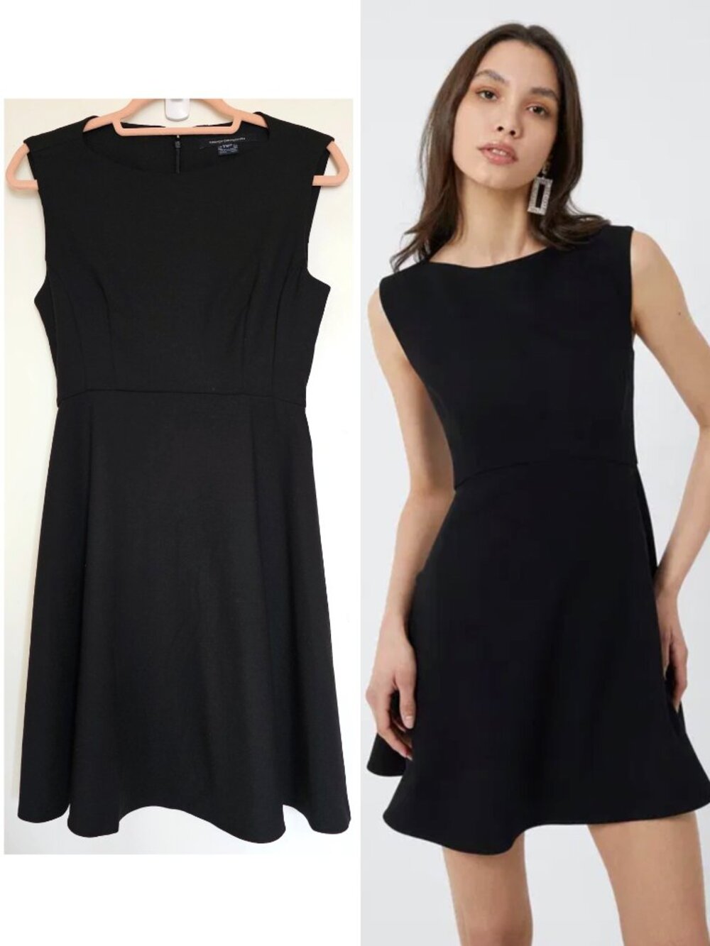 French Connection Feather Ruth Fit & Flare Sleeveless Skater Mini Dress US4